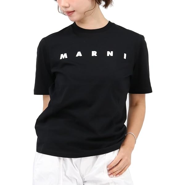 Amazon | [Marni] マルニ ロゴプリント Tシャツ オーバーフィット 半袖